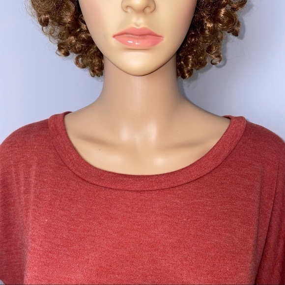 Twenty Second NWT Boho Embroidered Long Sleeve Top – Rust Orange, Size Medium - Picture 4 of 8